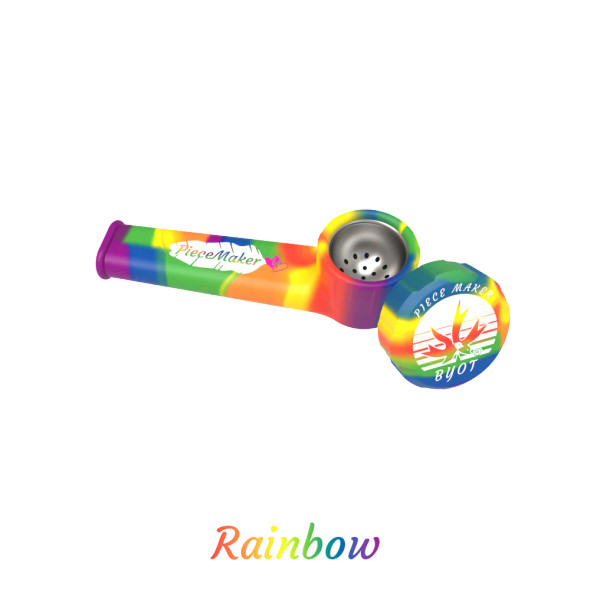 PieceMaker Karma Silicone Hand Pipe - 3.5" Rainbow PieceMaker Karma Silicone Hand Pipe - 3.5" Rainbow