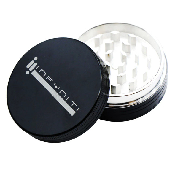 Infyniti 2.2" 2-Piece Zinc Grinder Black Infyniti 2.2" 2-Piece Zinc Grinder Black