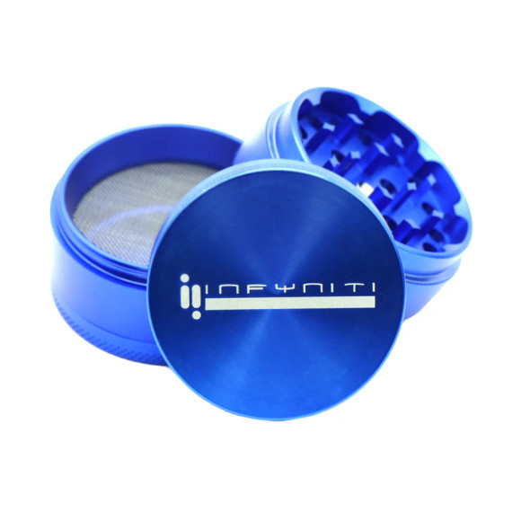 Infyniti - 2.5" 4-Piece Aluminum Grinder Blue