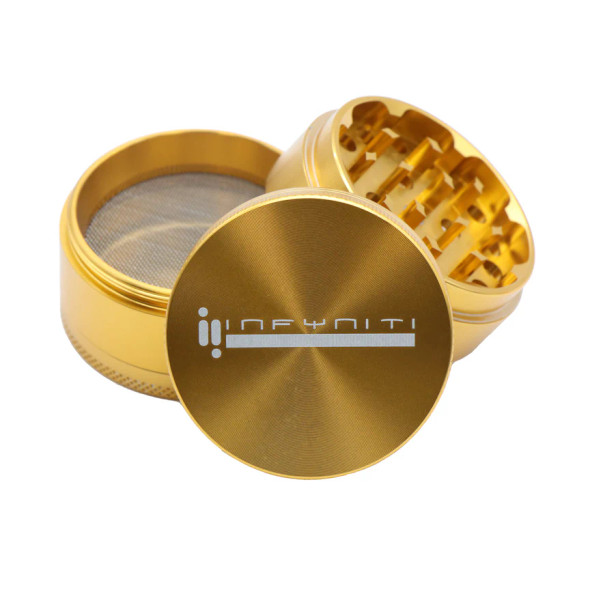 Infyniti - 2.5" 4-Piece Aluminum Grinder Gold Infyniti - 2.5" 4-Piece Aluminum Grinder Gold