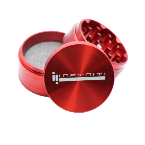 Infyniti - 2.5" 4-Piece Aluminum Grinder Red Infyniti - 2.5" 4-Piece Aluminum Grinder Red
