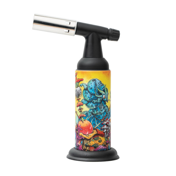 Special Blue Monster Double-Flame Torch w/ Matching Tin Carrying Case Artist Series V1