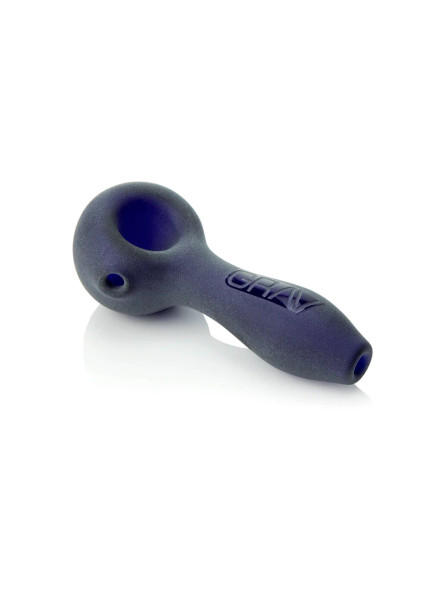 Sandblasted/Frosted Spoon by Grav - 4" - Blue Sandblasted/Frosted Spoon by Grav - 4" - Blue