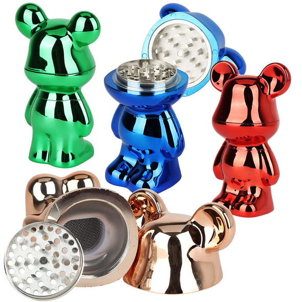 Metallic Mouse Aluminum Grinder - 3pc / 1.75" / Assorted Colors/6CT DISPLAY Metallic Mouse Aluminum Grinder - 3pc / 1.75" / Assorted Colors/6CT DISPLAY