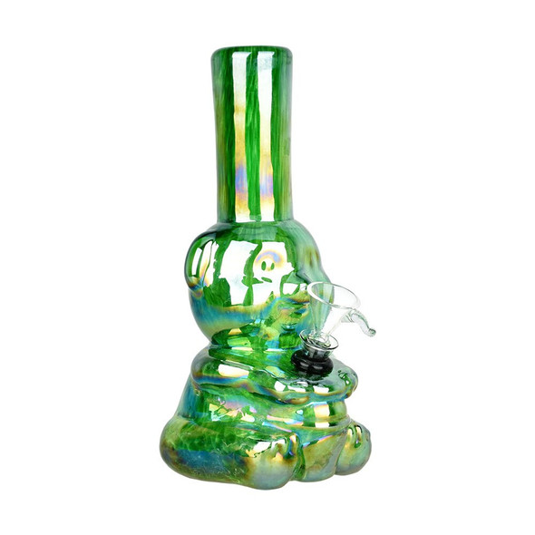 Bear-y Shiny Electroplated Soft Glass Water Pipe - 7.75" / Colors Vary Bear-y Shiny Electroplated Soft Glass Water Pipe - 7.75" / Colors Vary