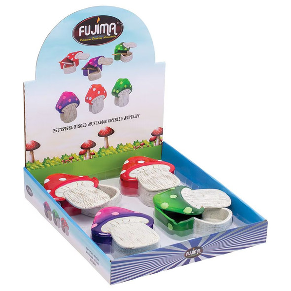 Spotted Mushroom Covered Polyresin Ashtray / 5.25" x 4"/4CT DISPLAY Spotted Mushroom Covered Polyresin Ashtray / 5.25" x 4"/4CT DISPLAY