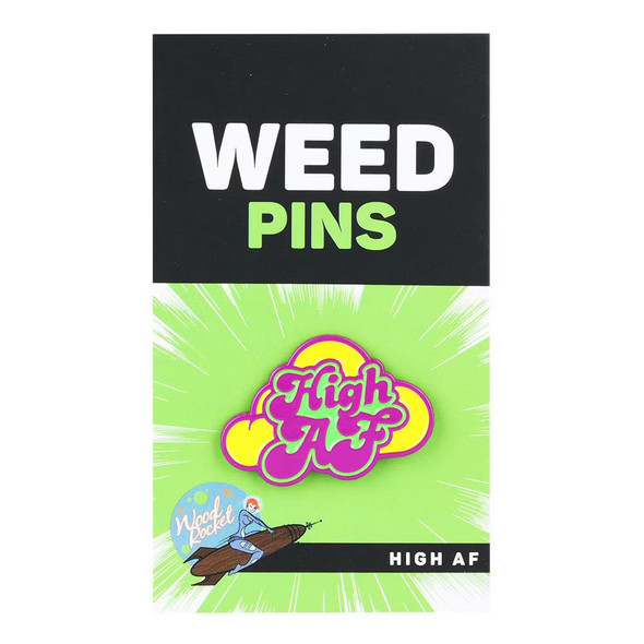 Wood Rocket Soft Enamel Lapel Pin - High AF Wood Rocket Soft Enamel Lapel Pin - High AF