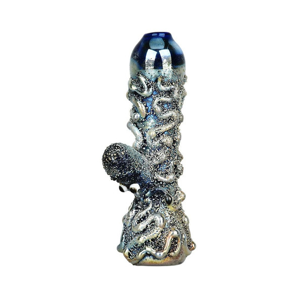 Curious Kraken Metallic Electroplated Glass Chillum - 3.5" Curious Kraken Metallic Electroplated Glass Chillum - 3.5"