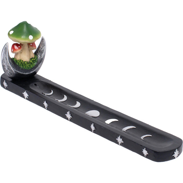 Mushroom Moonphase Incense Burner (10.6 X 2.6 X 3.3)