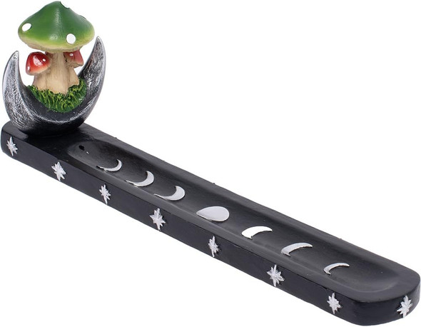 Mushroom Moonphase Incense Burner (10.6 X 2.6 X 3.3) Mushroom Moonphase Incense Burner (10.6 X 2.6 X 3.3)