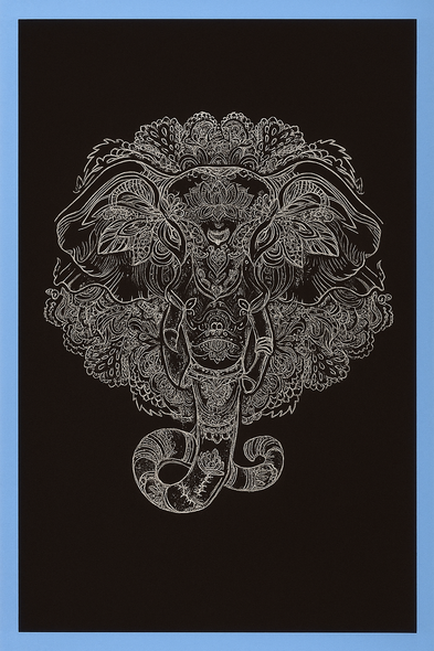 Medium Trunk Elephant Tapestry - 54in x 86in Medium Trunk Elephant Tapestry - 54in x 86in