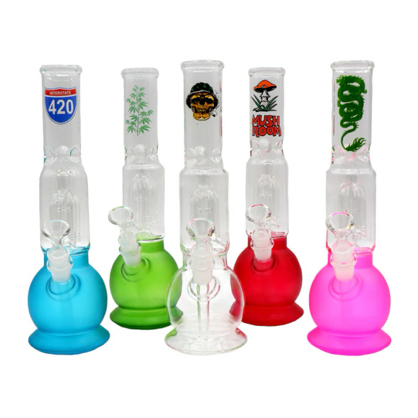 12" Bubble Base w/ Tree Perk & Ice Pinch - Decals & Colors Vary