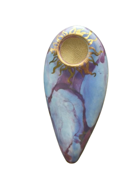 Porcelain Gold Goddess - Purple/Blue