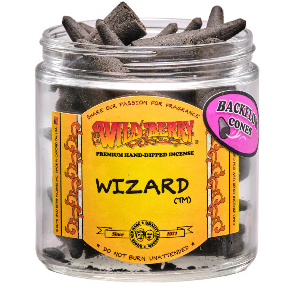 Wild Berry Backflow Cone Incense - Wizard/25PC BAG