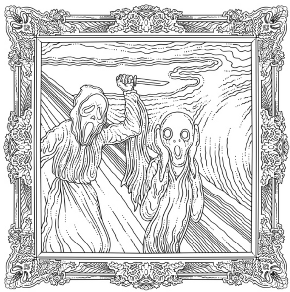 The Beauty of Horror 6: Famous Monsterpieces Coloring Book by Alan Robert