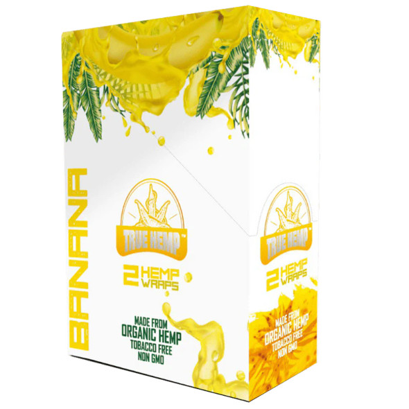 TRUE HEMP ORGANIC WRAPS - Banana 25ct Display