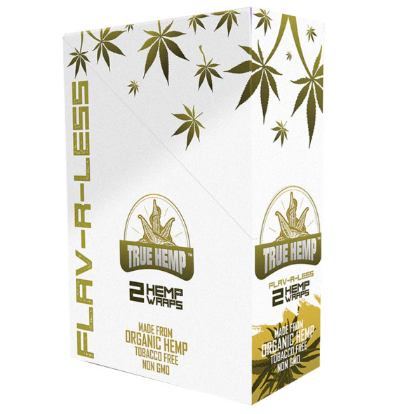 TRUE HEMP ORGANIC WRAPS - Unflavored 25ct Display