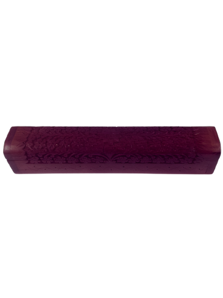 Carved Wooden Coffin Incense Burner IBW132