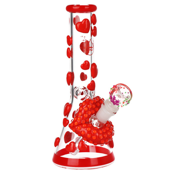 Pulsar Kiss My Lips Glow In Dark Water Pipe Beaker Water Pipe 10.25" / 14mm F