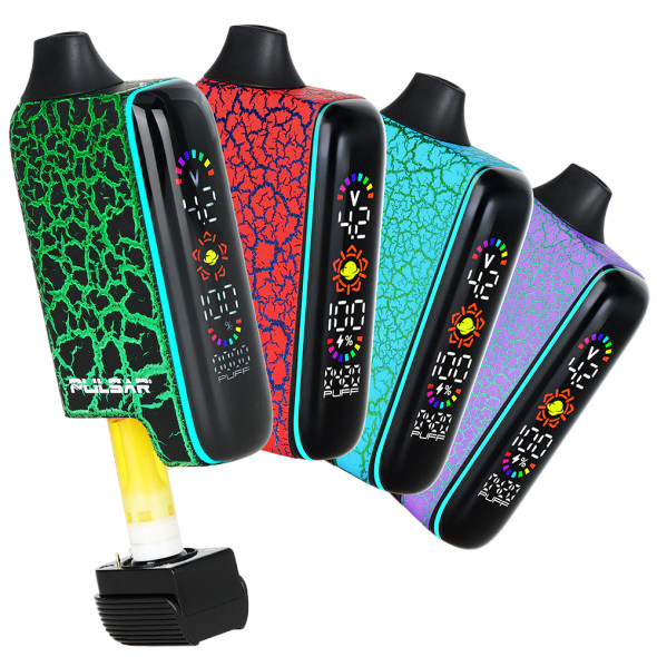 Pulsar 510 DL 5.0 Precision Voltage Control LCD Screen Vape Bar / Crackle Series / 1000mAh - 8 PC Display