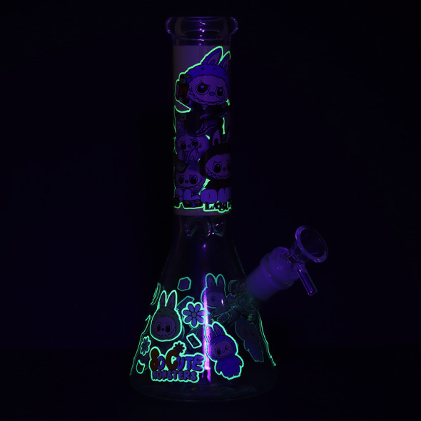 Funny Animal Beaker Glass Water Pipe - 9.75" / 14mm F / Designs Vary