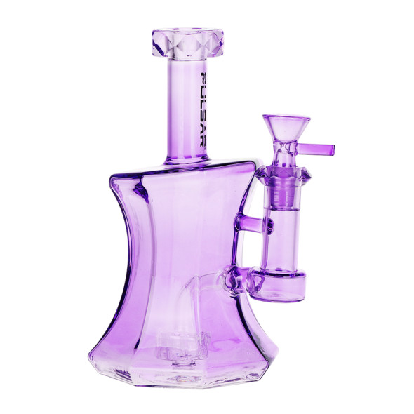 Pulsar Drippy Diamonds Water Pipe - 7.5" / 14mm F / Purple