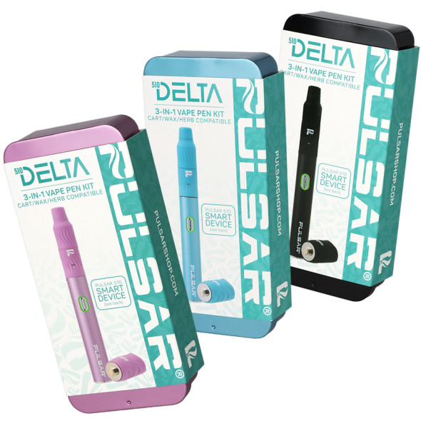 Pulsar 510 Delta 3 in 1 Vape Pen Kit - 900 MaH Smart Battery - 6ct Display