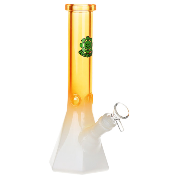 SeshGear Prismatic Bliss Ombre Glass Water Pipe - 10" / 14mm F / Orange to White