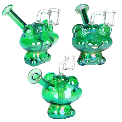 SeshGear Electro Frog Glass Dab Rig - 4.5" / 14mm F / Colors Vary
