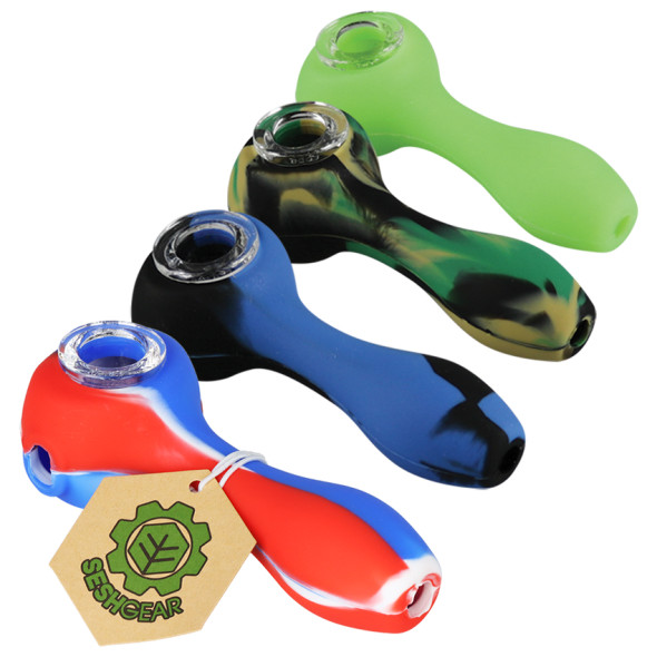 SeshGear Silicone Hand Pipe - 4.5" / Colors Vary