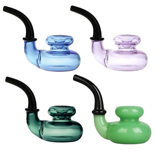 Pulsar Bi-Level Sherlock Handpipe - 4.5" / Colors Vary
