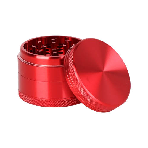 Blank Metal Grinder - 4pc / 2.2" / Red