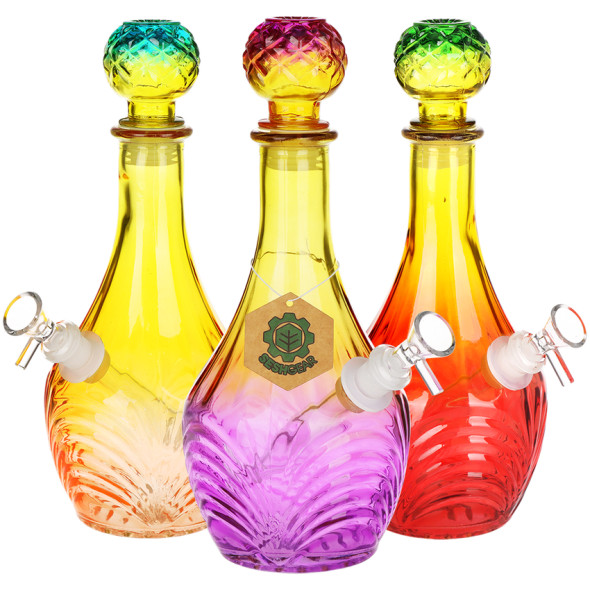SeshGear Vintage Ombre Glass Water Pipe - 11" / 14mm F / High Stripe/Colors Vary