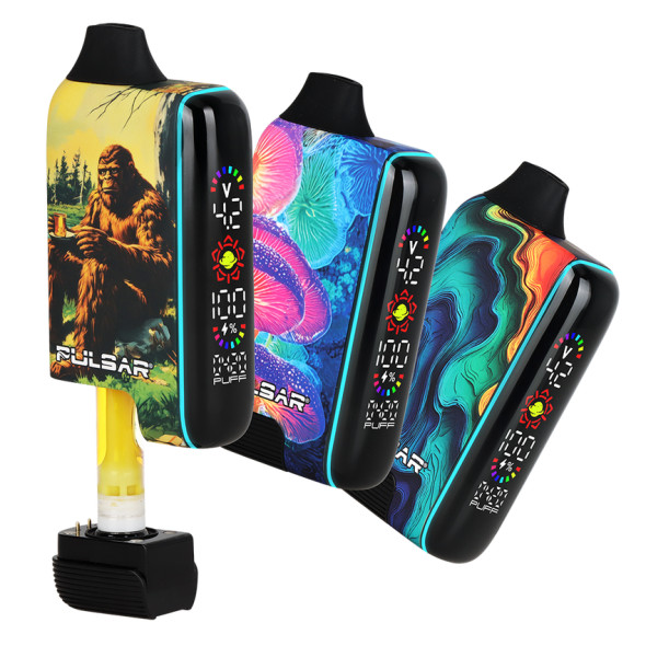 Pulsar 510 DL 5.0 Precision Voltage Control LCD Screen Vape Bar / Design Series 1 / 1000mAh - 9 PC Display