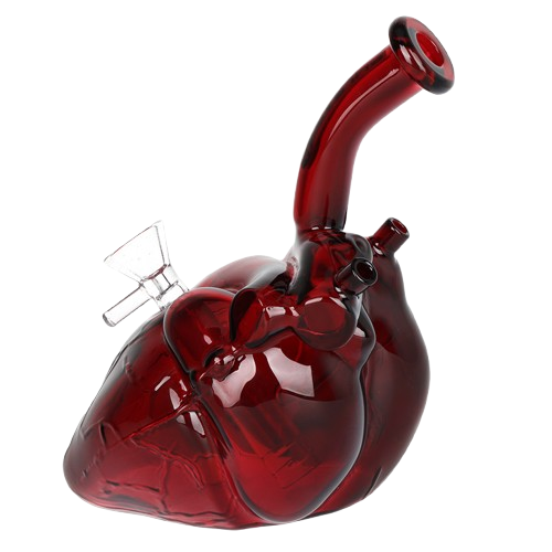 Pulsar Be Still My Heart Glass Water Pipe 6.5" - 14mm F