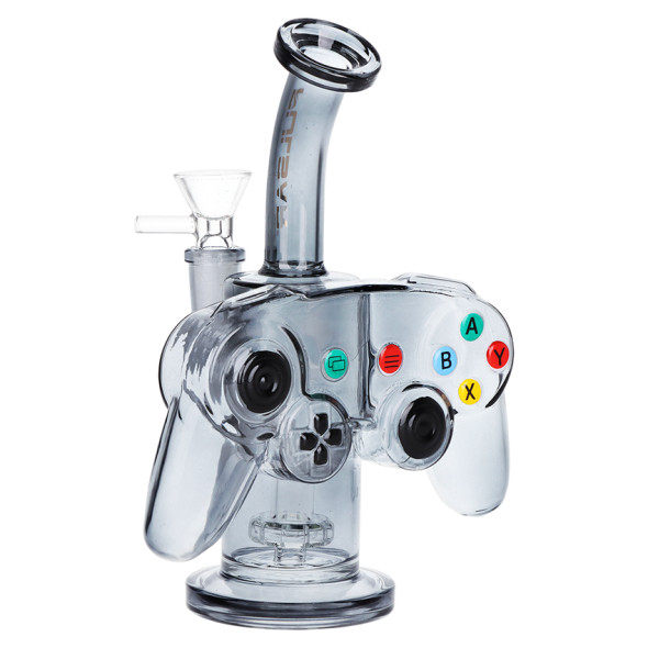 Pulsar Game Controller Glass Water Pipe - 7.5" / 14mm F