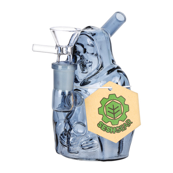 SeshGear Nocturnal Nightmare Glass Water Pipe - 4.5" / 14mm F / Assorted Colors/4ct  Bundle