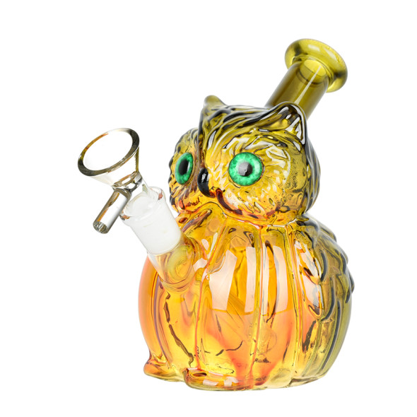 What A Hoot Glass Water Pipe - 5" / 14mm F Colors Vary
