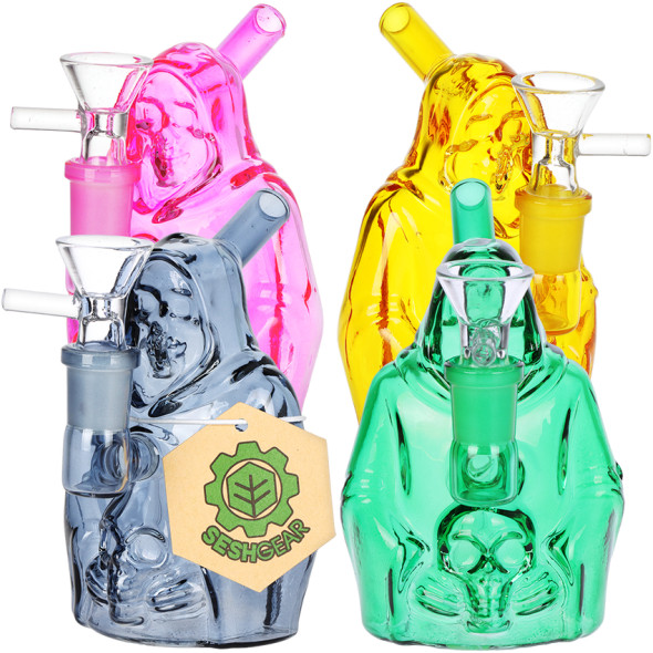 SeshGear Nocturnal Nightmare Glass Water Pipe - 4.5" / 14mm F / Assorted Colors