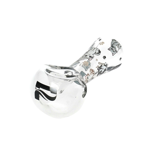 Pulsar Cute Kitties Glass Spoon Pipe - 4.5"/3CT Bundle