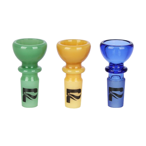 Pulsar Goblet Glass Herb Slide - 14mm M / Assorted Colors/9CT Display
