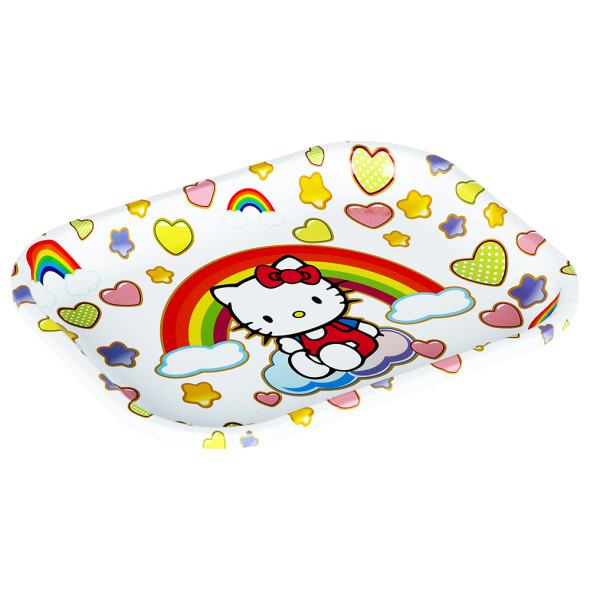 Rainbow Kitty Metal Rolling Tray - 7" x 5.5"