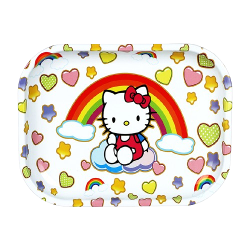Rainbow Kitty Metal Rolling Tray - 7" x 5.5"