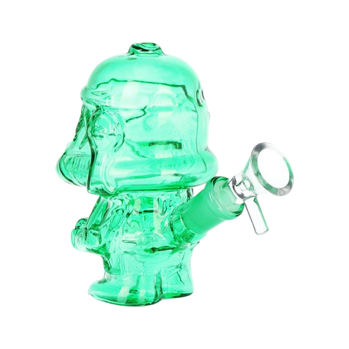 Smoke Trooper Glass Bubbler - 4.5" / 14mm F / Assorted Colors/ 3ct Bundle