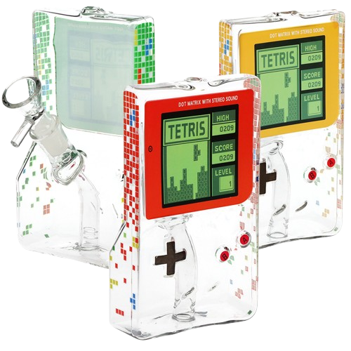 Gamedude Glass Bubbler - 6" / 14mm F / Assorted Colors/3ct Bundle