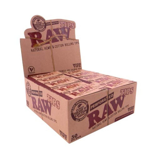 Raw Wide Perforated Tips (Display)