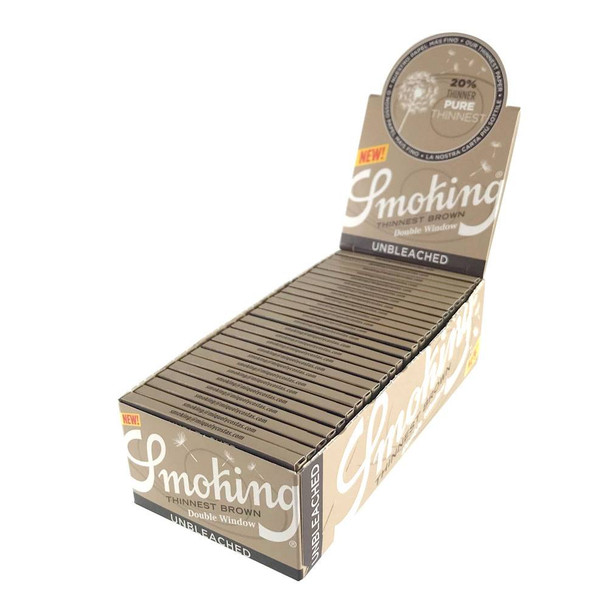 Smoking Brown Thinnest Unbleached Double Feed Single Wide 1.0