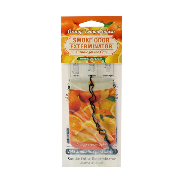 Orange Lemon Splash Smoke Odor Exterminator Car Air Freshener