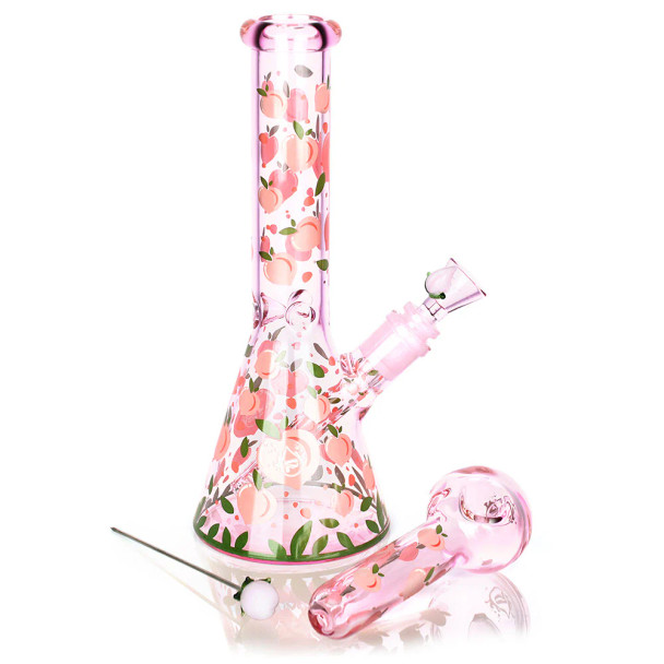 Pulsar Fruit Series 10" Beaker, Pipe and Poker Glow Combo