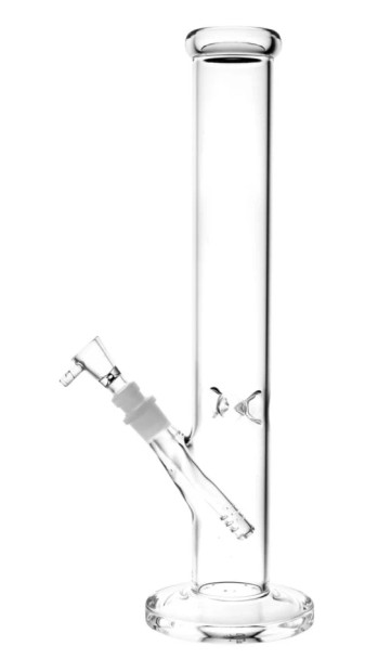 Effortless Straight Tube Glass Water Pipe - 14"/14mm F/Clear